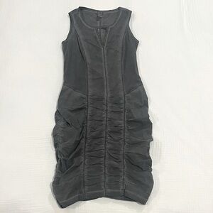 Charcoal Sleeveless Midi Dress - XCVI Ellie Dress - Size Small